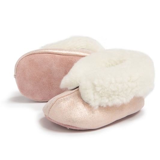 PRANCER Soft Sole Slippers Pink & White (bottom view) - Shop Online | shooshoos.co.za