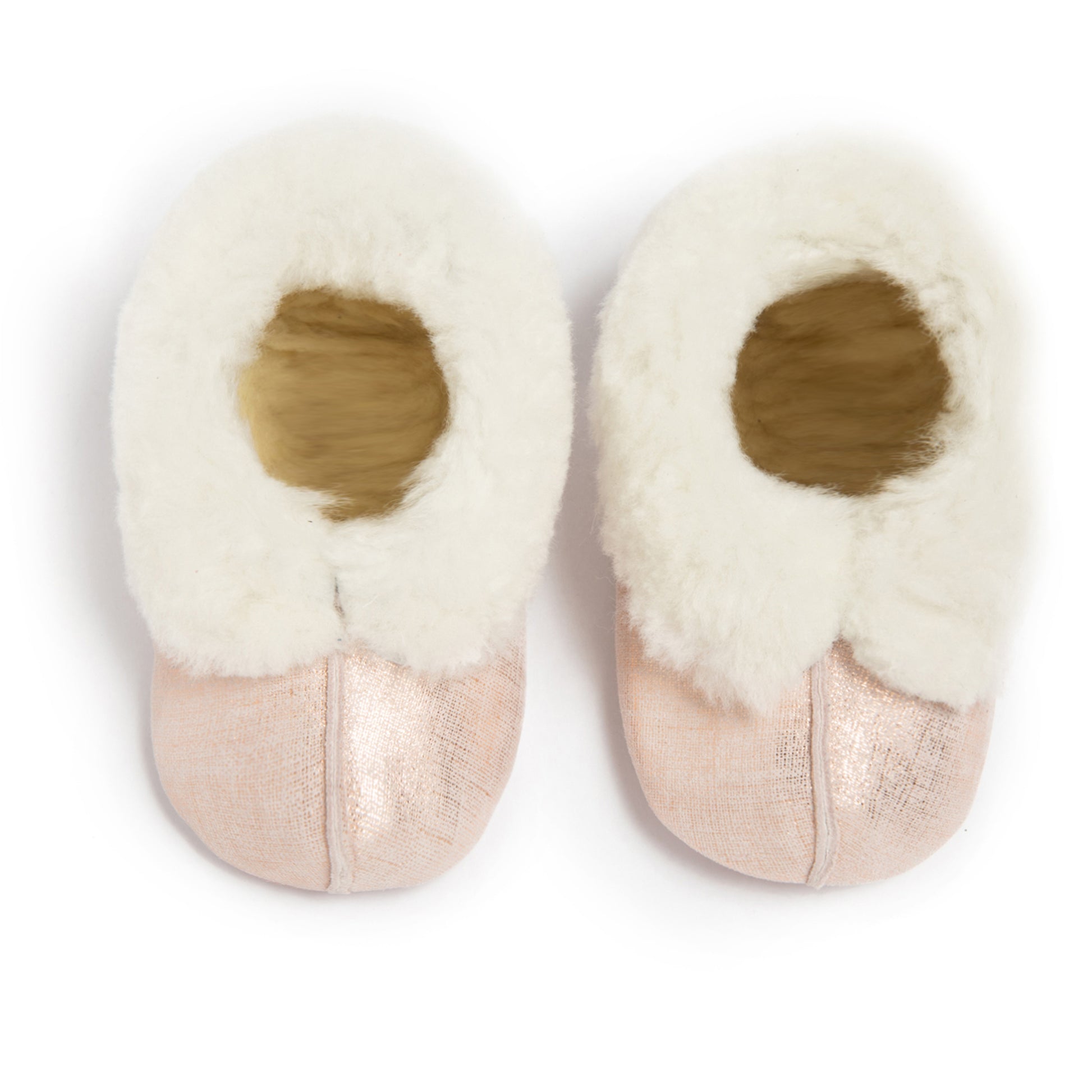 PRANCER Soft Sole Slippers Pink & White (top view) - Shop Online | shooshoos.co.za