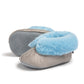 DASHER Soft Sole Slippers Grey & Blue (bottom view) - Shop Online | shooshoos.co.za