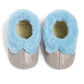 DASHER Soft Sole Slippers Grey & Blue (top view) - Shop Online | shooshoos.co.za