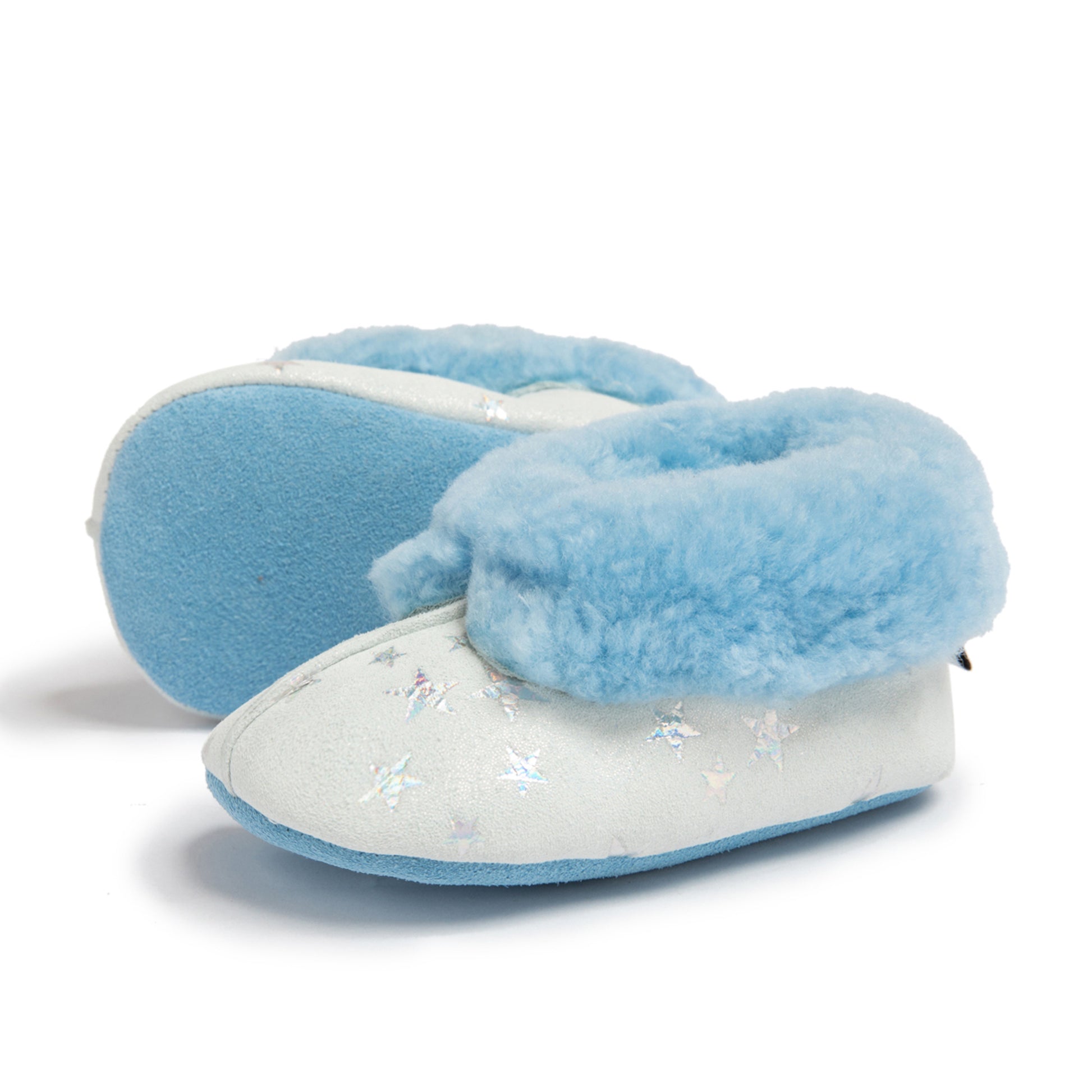 CLYDE Soft Sole Slippers Grey & Blue - Shop Online | shooshoos.co.za