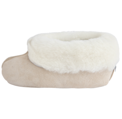 DUVET Soft Sole Slippers Cream (side view) - Shop Online | shooshoos.co.za