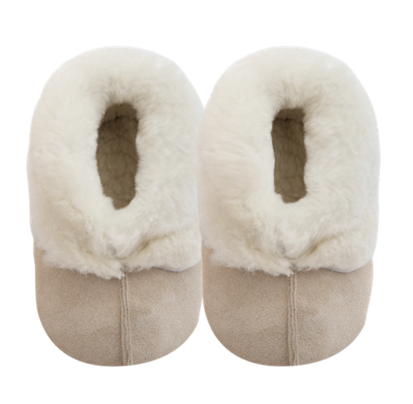 DUVET Soft Sole Slippers Cream (top view) - Shop Online | shooshoos.co.za